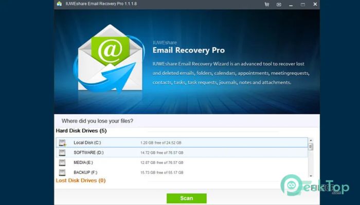 Download IUWEshare Email Recovery Pro 7.9.9.9 Unlimited / AdvancedPE Free Full Activated
