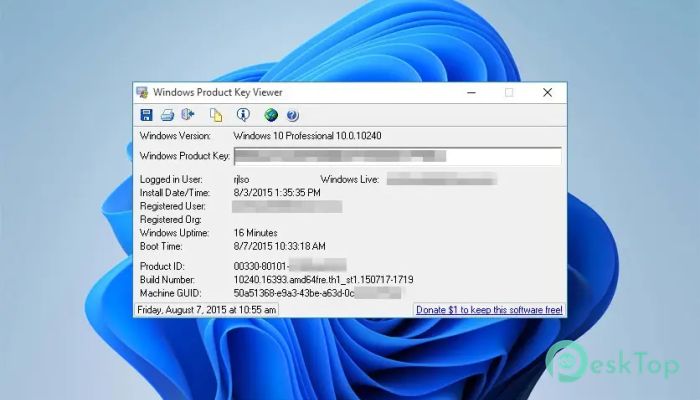 RJL Windows Product Key Viewer 2.0 完全アクティベート版を無料でダウンロード