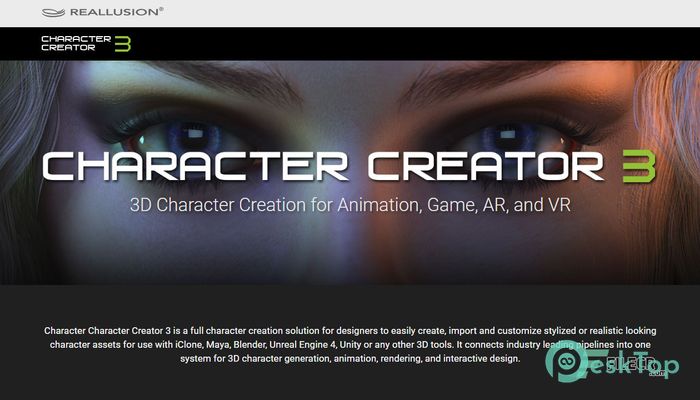 Reallusion Character Creator 3.31.3301.1 Tam Sürüm Aktif Edilmiş Ücretsiz İndir