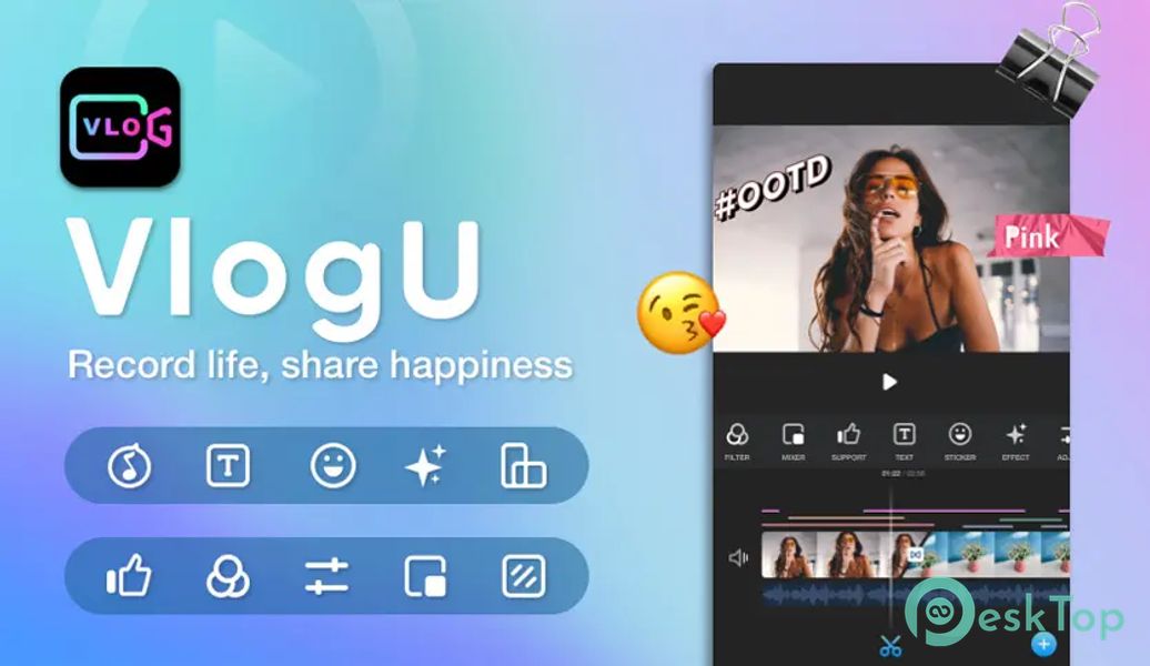 Vlog video editor maker - VlogU 7.4.1 APK MOD Полная бесплатная загрузка