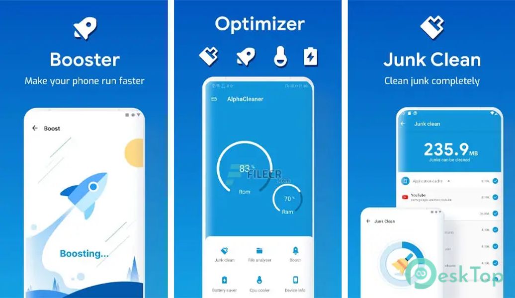 Alpha Cleaner - Phone Booster 1.5.2.2 APK MOD Tam Ücretsiz İndir