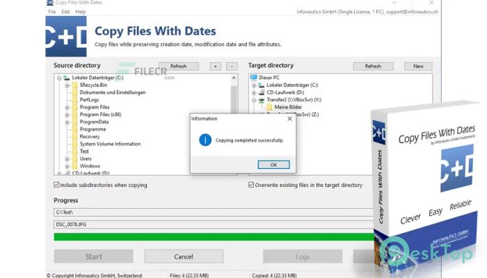 تحميل برنامج Infonautics Copy Files With Dates 1.15 برابط مباشر
