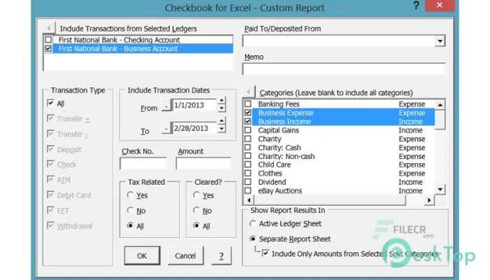  تحميل برنامج Checkbook For Excel 7.0.2 برابط مباشر