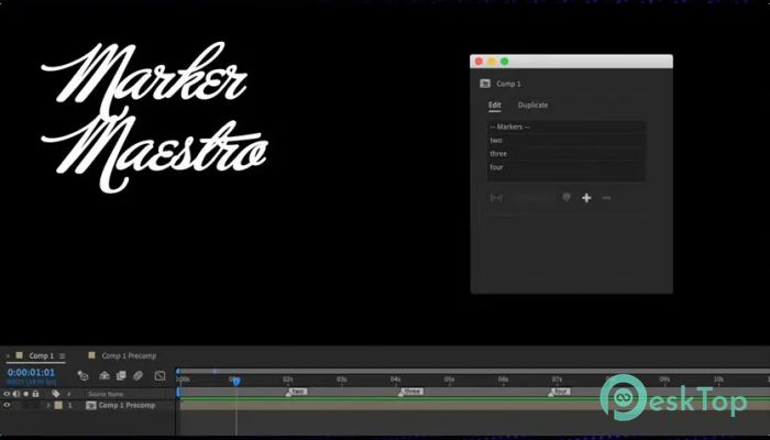 Download Aescripts - Marker Maestro Pro 2.0.1 Free Full Activated