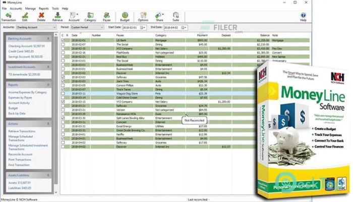 Download NCH MoneyLine Plus 4.02 Free Full Activated