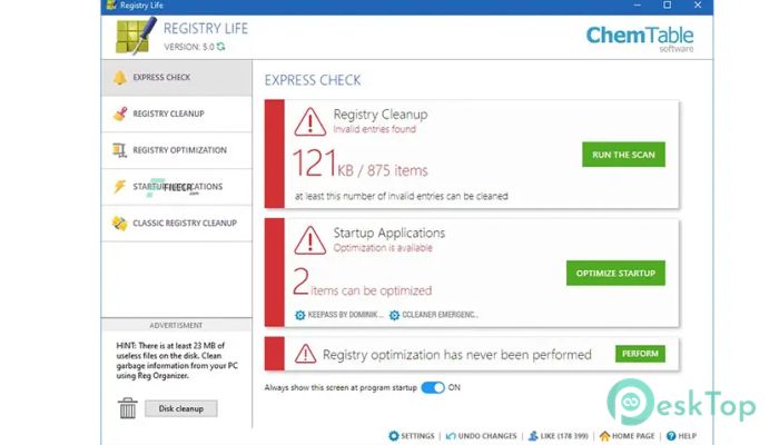 Télécharger Registry Life 5.31 Gratuitement Activé Complètement