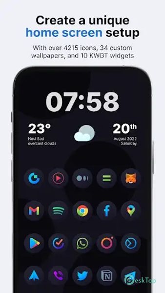 Hera Dark: Circle Icon Pack 7.0.8 APK MOD Descarga gratuita completa