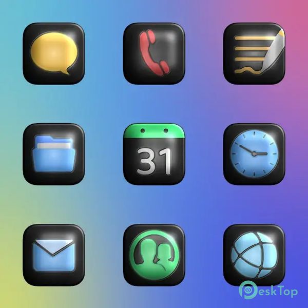 Glossy Dark 3D - Icon Pack 1.7 APK MOD Descarga gratuita completa