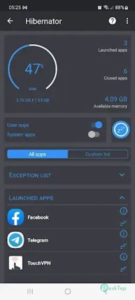 Hibernator: Force Stop Apps 2.54.16 build 5193 APK MOD Полная бесплатная загрузка