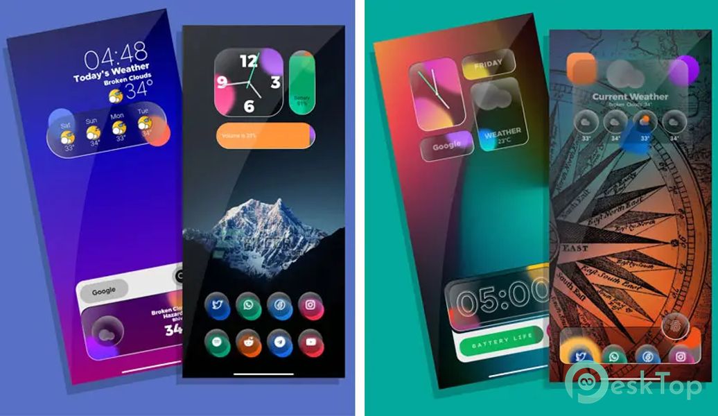 GlassUi KWGT v2.0.0 APK MOD Tam Ücretsiz İndir