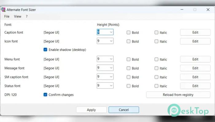 Скачать Alternate Font Sizer 1.0 полная версия активирована бесплатно
