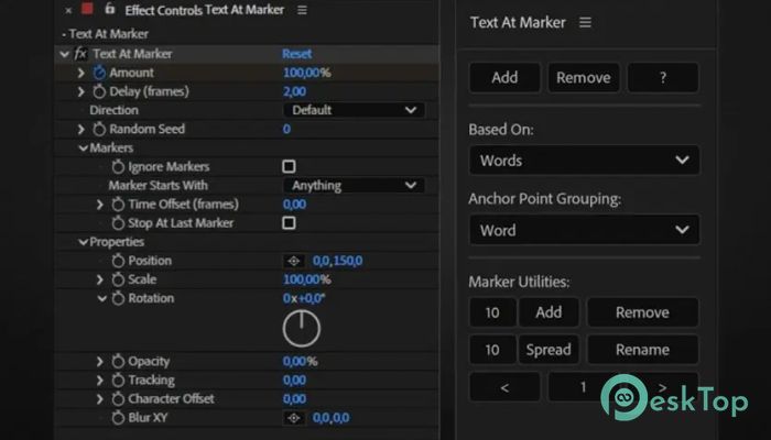 Download Aescripts - Text At Marker 1.3.0 Free Full Activated