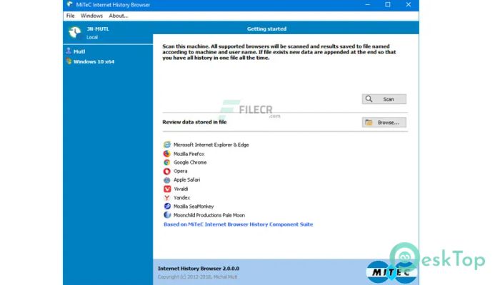 MiTeC Internet History Browser  2.5.0 完全アクティベート版を無料でダウンロード