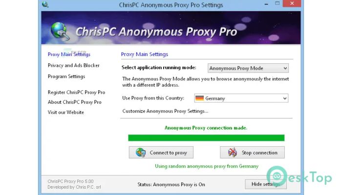 ChrisPC Anonymous Connection  2.40 完全アクティベート版を無料でダウンロード