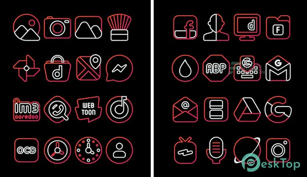 Nambula Red – Lines Icon Pack v2.2 APK MOD Полная бесплатная загрузка