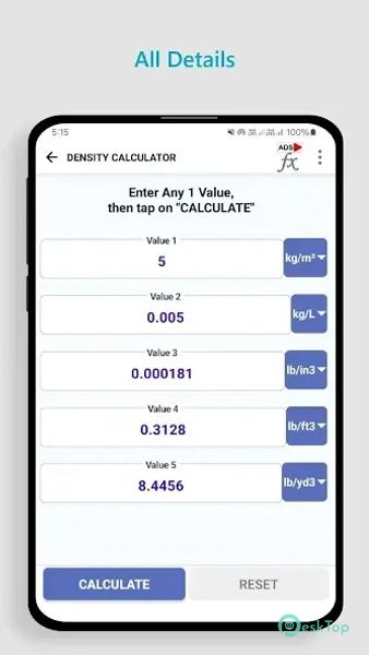 Density Calculator & Converter 1.0422 APK MOD تحميل مجاني كامل