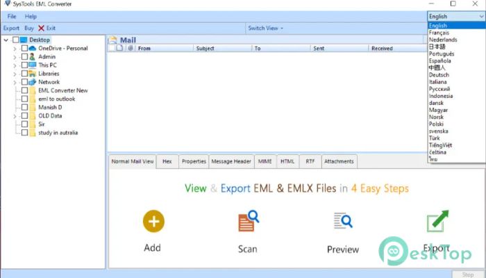 SysTools EML Converter 9.1 Tam Sürüm Aktif Edilmiş Ücretsiz İndir