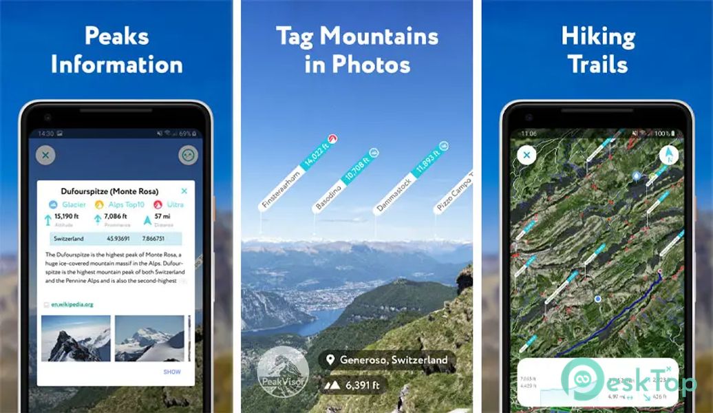 PeakVisor - 3D Maps & Peaks ID 2.8.71 APK MOD フル無料ダウンロード