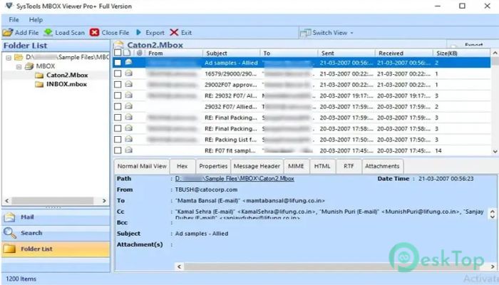 SysTools MBOX Viewer Pro Plus 5.0 Tam Sürüm Aktif Edilmiş Ücretsiz İndir