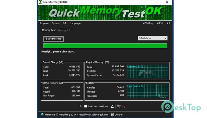 Download QuickMemoryTestOK 4.66 Free Full Activated