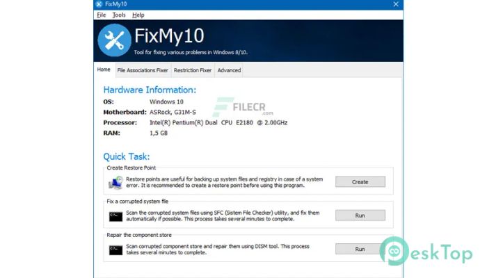  تحميل برنامج FixMy10 v2.1.4 برابط مباشر