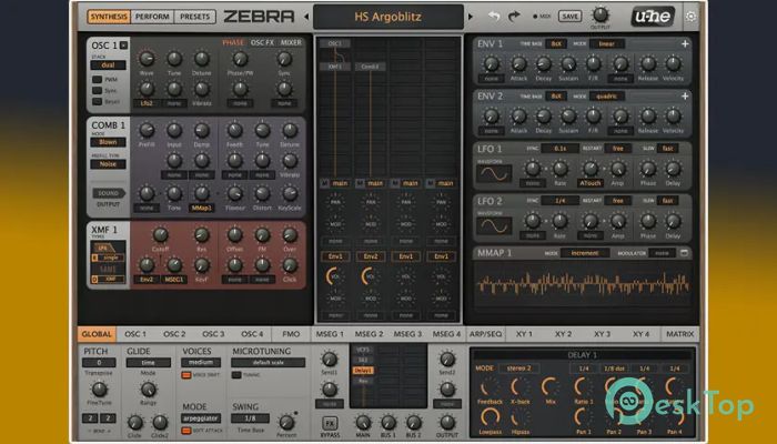 Скачать U-he Zebra Legacy v2.9.3 полная версия активирована бесплатно