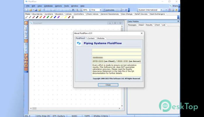 Flite Software Piping Systems FluidFlow v3.51 Tam Sürüm Aktif Edilmiş Ücretsiz İndir