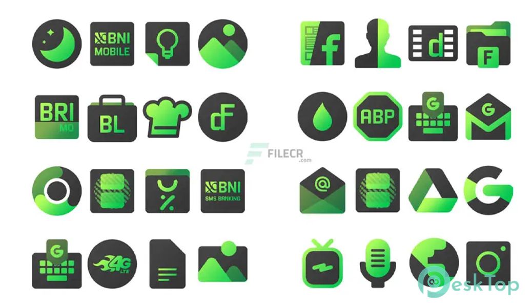 Blackdiant Green – Icon Pack v2.5 APK MOD Tam Ücretsiz İndir