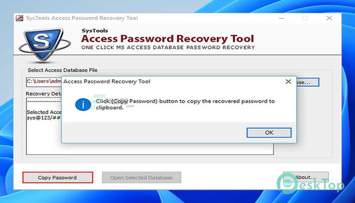 Download SysTools Access Password Recovery 6.0 Free Full Activated