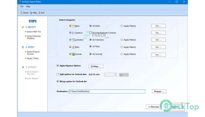 SysTools Export Notes 11.4 Tam Sürüm Aktif Edilmiş Ücretsiz İndir