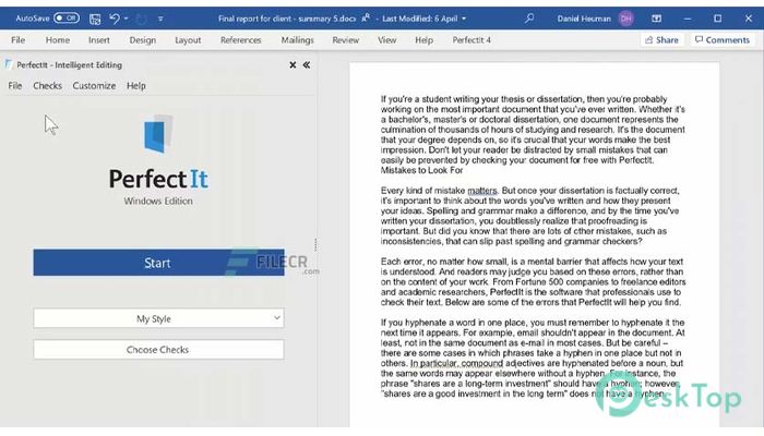 Download Intelligent Editing PerfectIt Pro 5.2.0 Free Full Activated