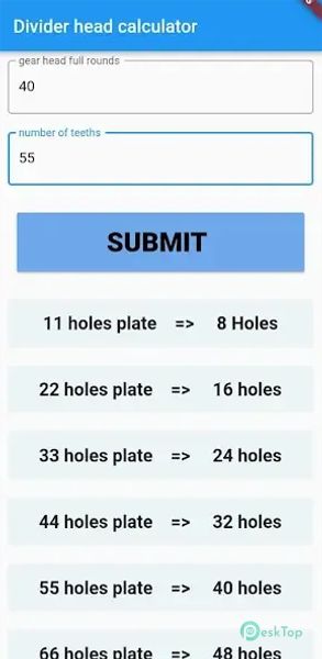 Dividing Head Calculator 1.0.8 APK MOD 完整免费下载