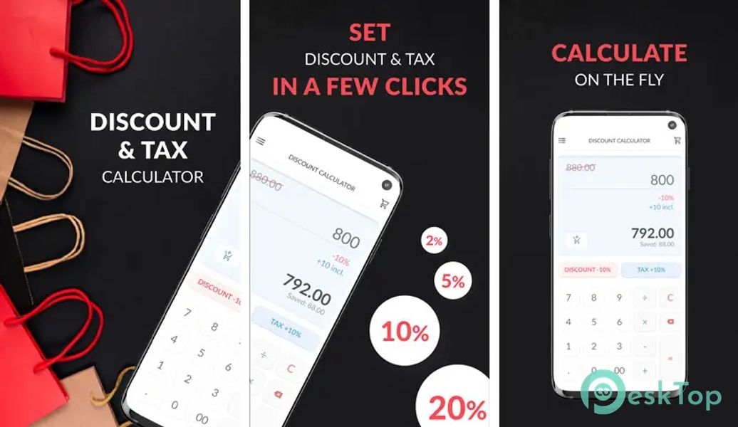 Discount and tax percentage calculator