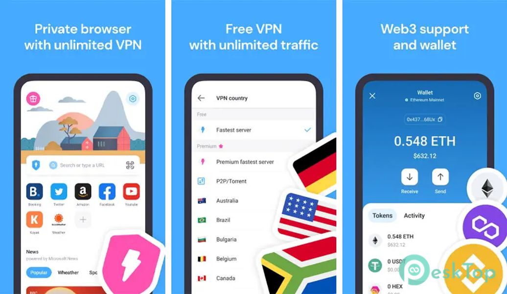 Aloha Private Browser - VPN 7.5.0 APK MOD Tam Ücretsiz İndir