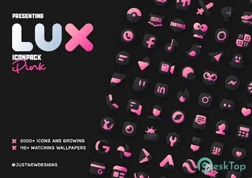 Télécharger Pink IconPack - LuX 4.1 APK MOD Gratuitement et Complet