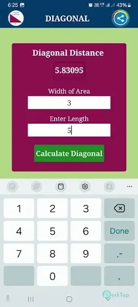 Diagonal Calculator 1.1.3 APK MOD Tam Ücretsiz İndir