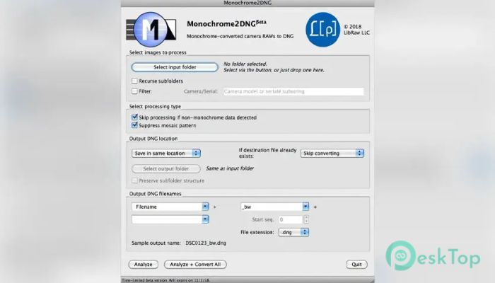 LibRaw Monochrome2DNG  1.7.0.72 Tam Sürüm Aktif Edilmiş Ücretsiz İndir