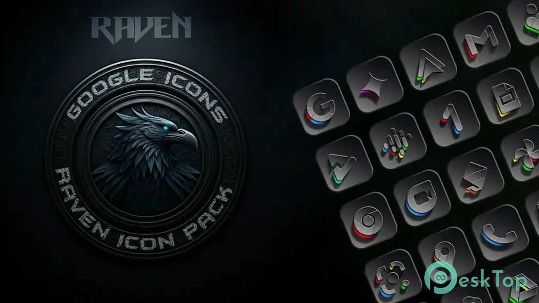 Raven Dark Icon Pack 1.1.5 APK MOD 完整免费下载