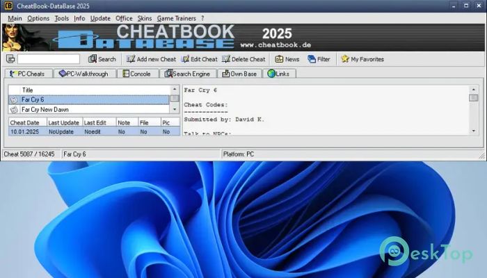 Скачать CheatBook Issue - CheatBook Database 2025 1.0 полная версия активирована бесплатно