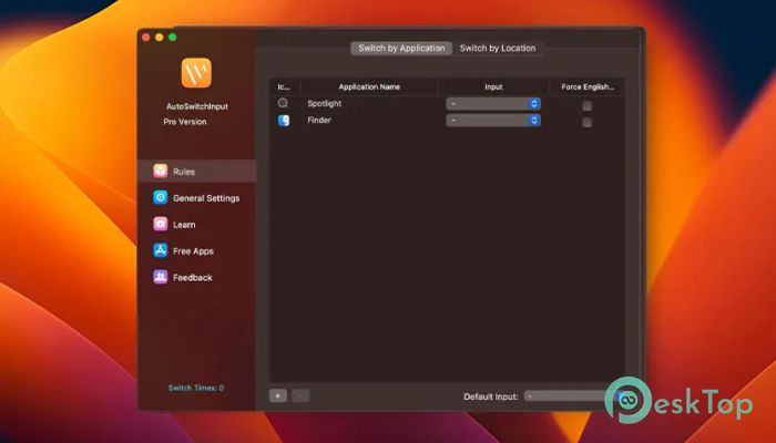 AutoSwitchInput Pro 2.2.1 Mac İçin Ücretsiz İndir