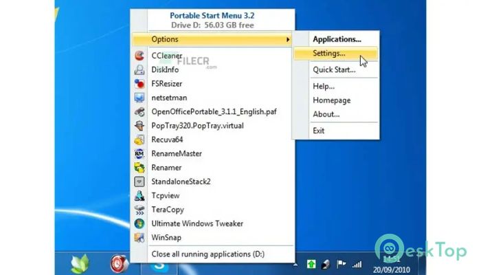 Télécharger Portable Start Menu 4.1 Gratuitement Activé Complètement