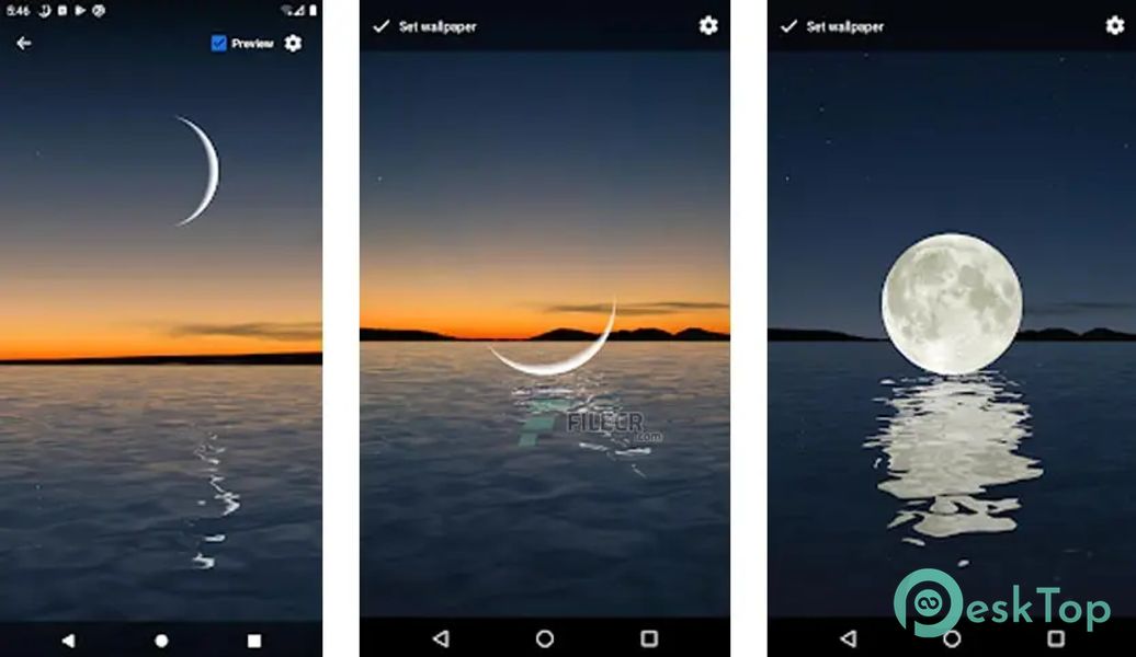 Moon Over Water Live Wallpaper 1.31 APK MOD Tam Ücretsiz İndir