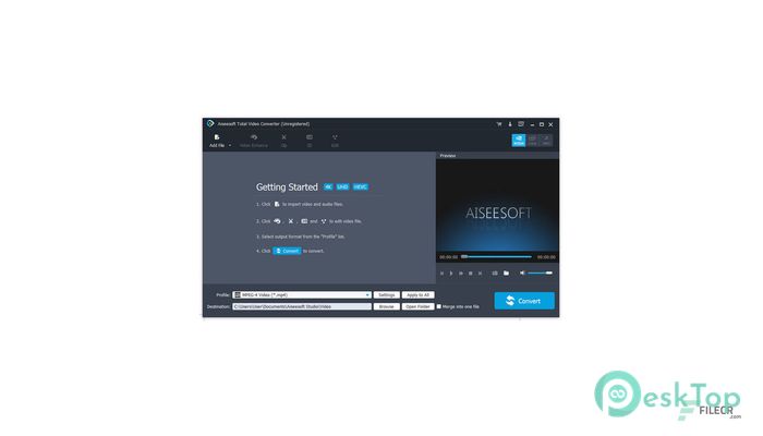 Aiseesoft Total Video Converter 9.2.58 完全アクティベート版を無料でダウンロード