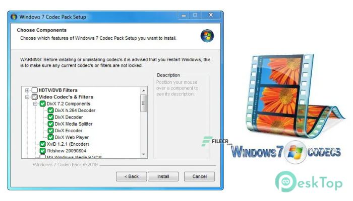 Windows 7 Codec Pack 4.3.2 完全アクティベート版を無料でダウンロード