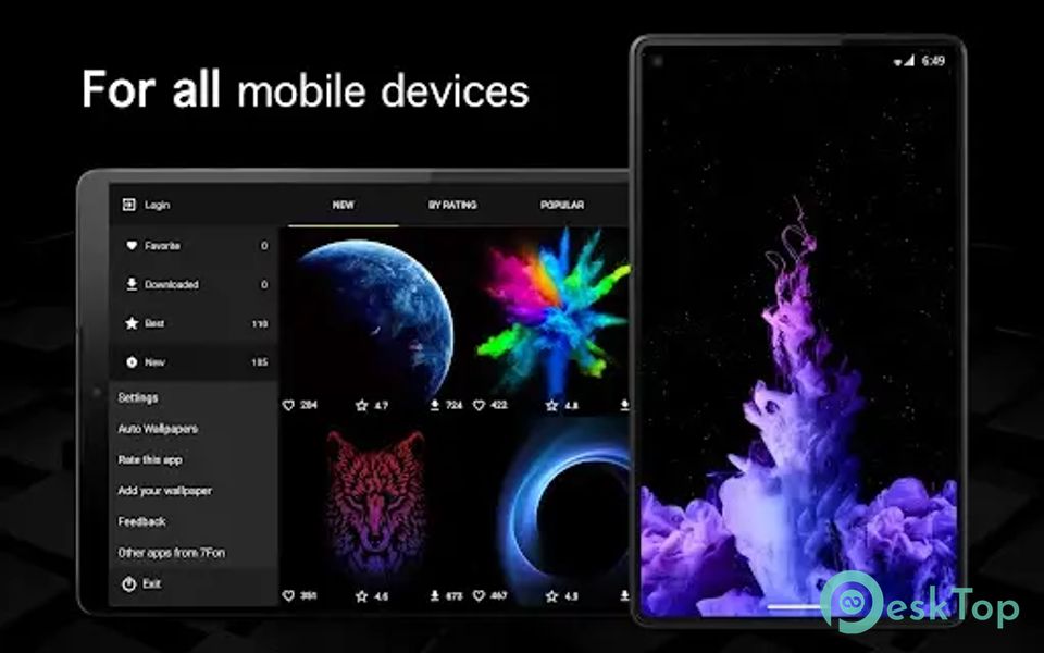 Black Wallpapers PRO 5.7.91 APK MOD Tam Ücretsiz İndir