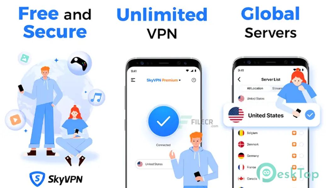 SkyVPN - Fast Secure VPN 2.4.6 APK MOD Полная бесплатная загрузка