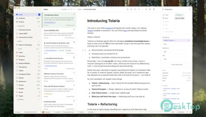 Download Tolaria 1.0 Free Full Activated