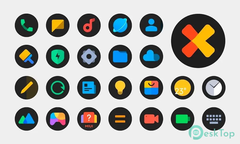 MiDark - Icon Pack (Round) 1.3.4 APK MOD 完整免费下载