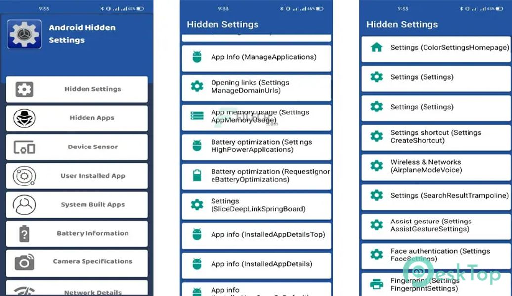 Hidden settings for Android 1.7.1 APK MOD Tam Ücretsiz İndir