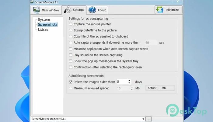 Download ScreenMaster 2.11 Free Full Activated